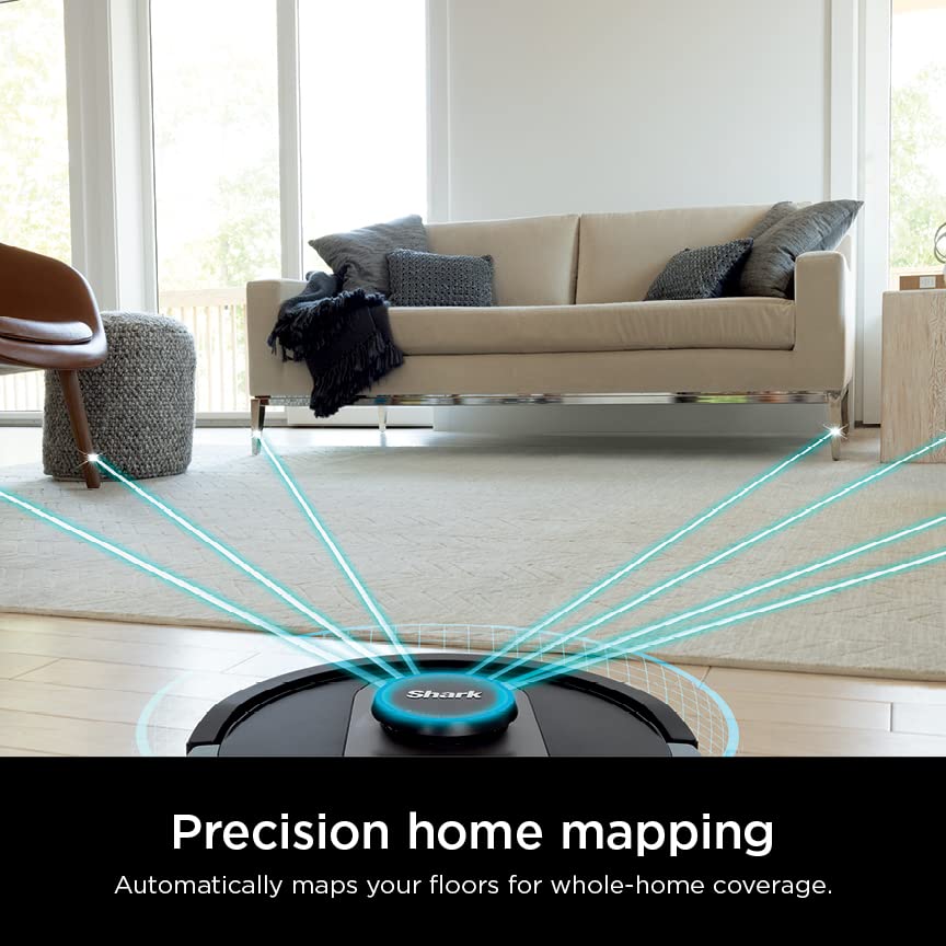 Shark UR2500SR AI Ultra Robot Vacuum with Self-Empty Base, 30-Day Bagless Capacity, LIDAR Navigation, Smart Mapping, Pet Hair Pickup, Alexa/WiFi Compatible, Black/Silver - Image 25