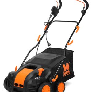 WEN 15″ (38 cm) 13-Amp Corded Dethatcher & Scarifier with 12-Gallon (45 L) Collection Bag – Model DT1315