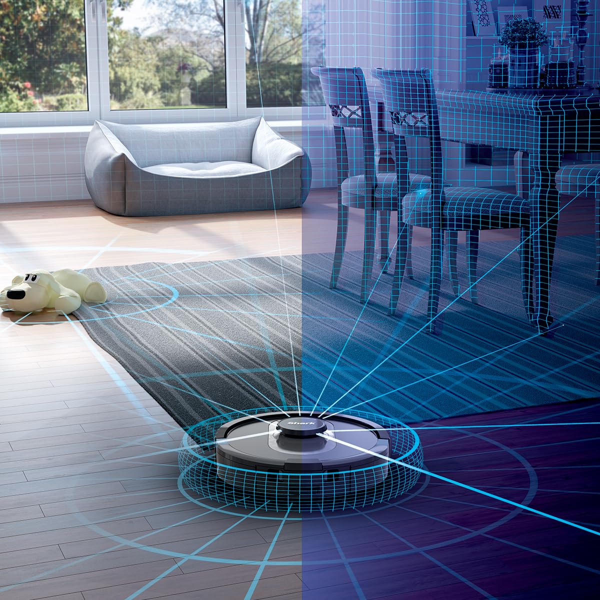Shark UR2500SR AI Ultra Robot Vacuum with Self-Empty Base, 30-Day Bagless Capacity, LIDAR Navigation, Smart Mapping, Pet Hair Pickup, Alexa/WiFi Compatible, Black/Silver - Image 11