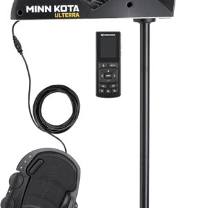 Minn Kota 1358975 Ulterra 80 lb Thrust Bow-Mount Trolling Motor with Dual Spectrum CHIRP Sonar, Wireless Remote, 45″ Shaft, Freshwater
