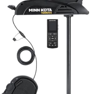 Minn Kota 1358356 Terrova 55 lb Thrust Bow-Mount Trolling Motor with Spot-Lock®, Dual Spectrum CHIRP Sonar, Wireless Remote, 54″ Shaft, Freshwater