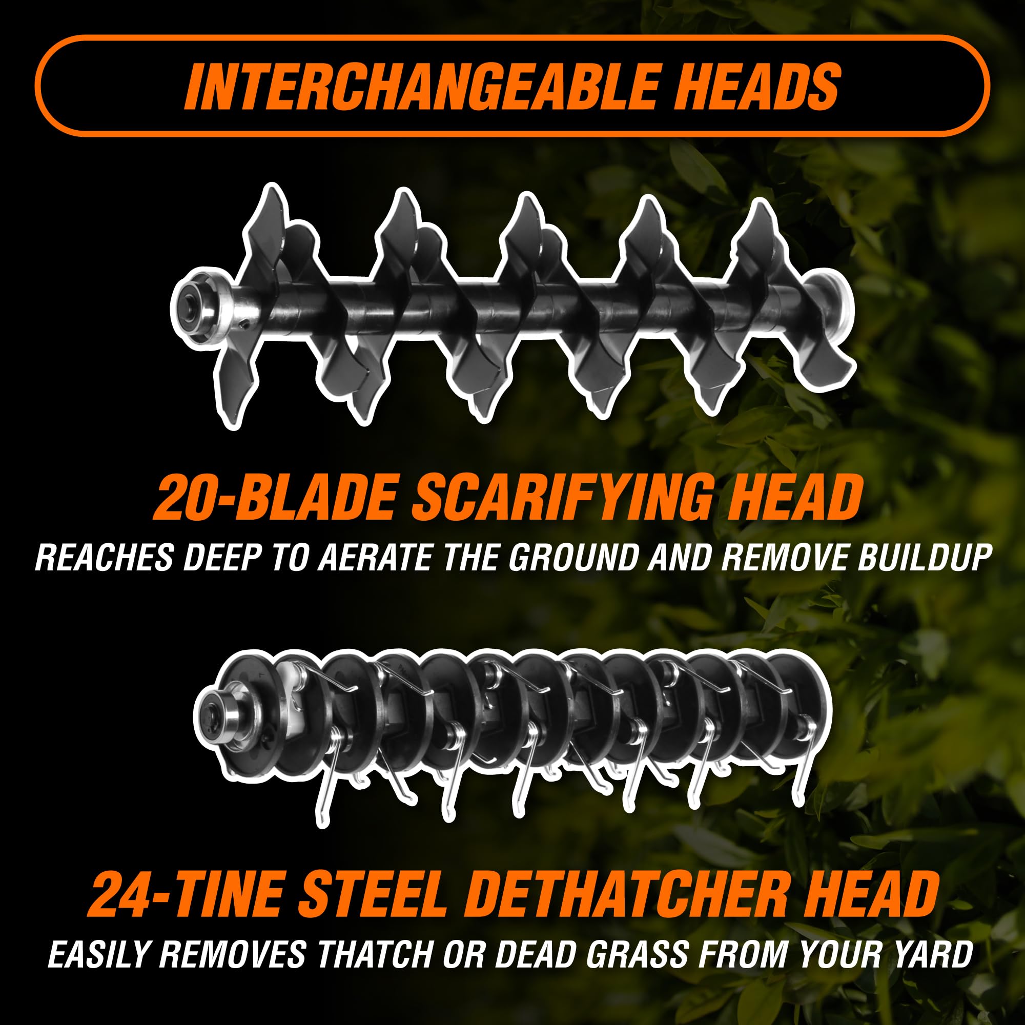 WEN 15″ (38 cm) 13-Amp Corded Dethatcher & Scarifier with 12-Gallon (45 L) Collection Bag – Model DT1315 - Image 10